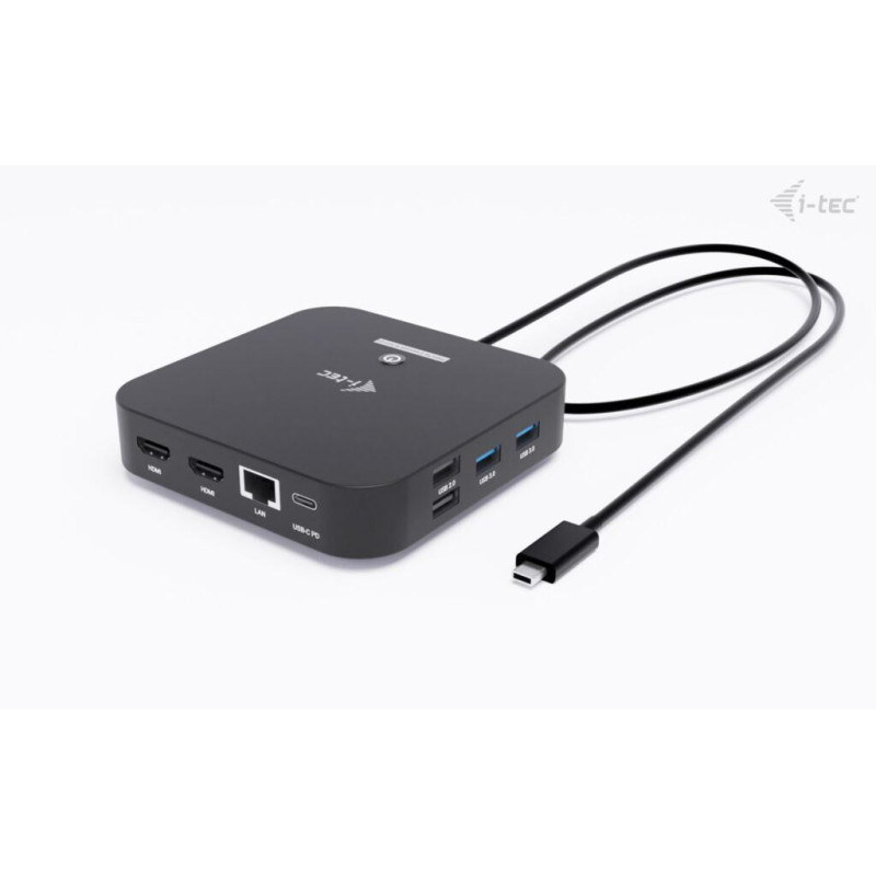 i-tec USB-C Dual HDMI Docking Station, Power Delivery 100W