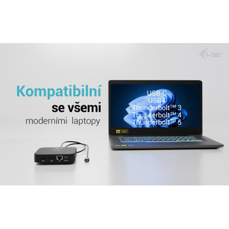 i-tec USB-C Dual HDMI Docking Station, Power Delivery 100W