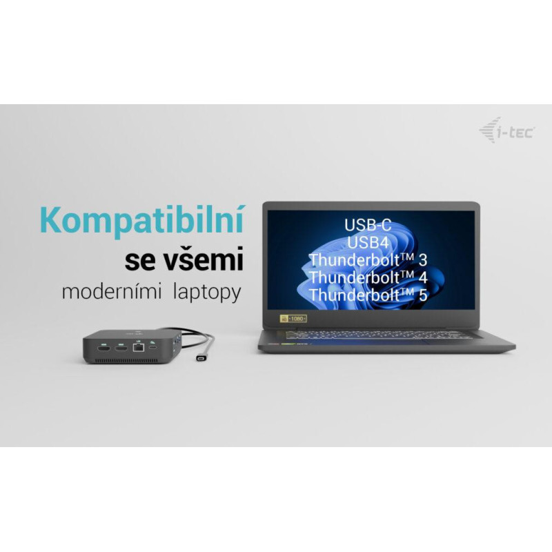 i-tec USB-C DP Dual HDMI Docking Station, Power Delivery 100W