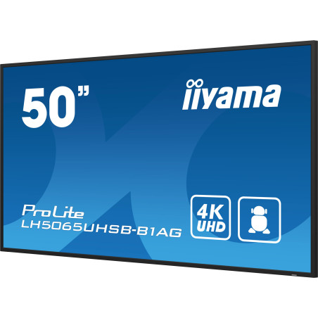50" iiyama LH5065UHSB-B1AG:VA,4K UHD,Android,24/7