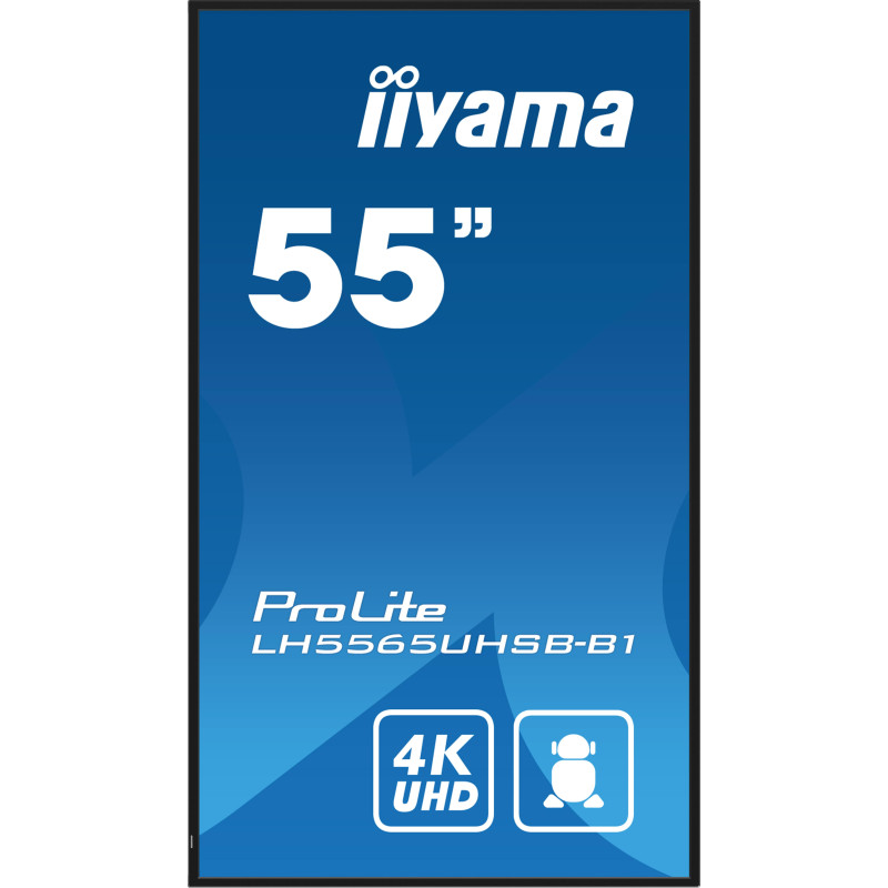 55" iiyama LH5565UHSB-B1: IPS, 4K UHD, Android, 24/7