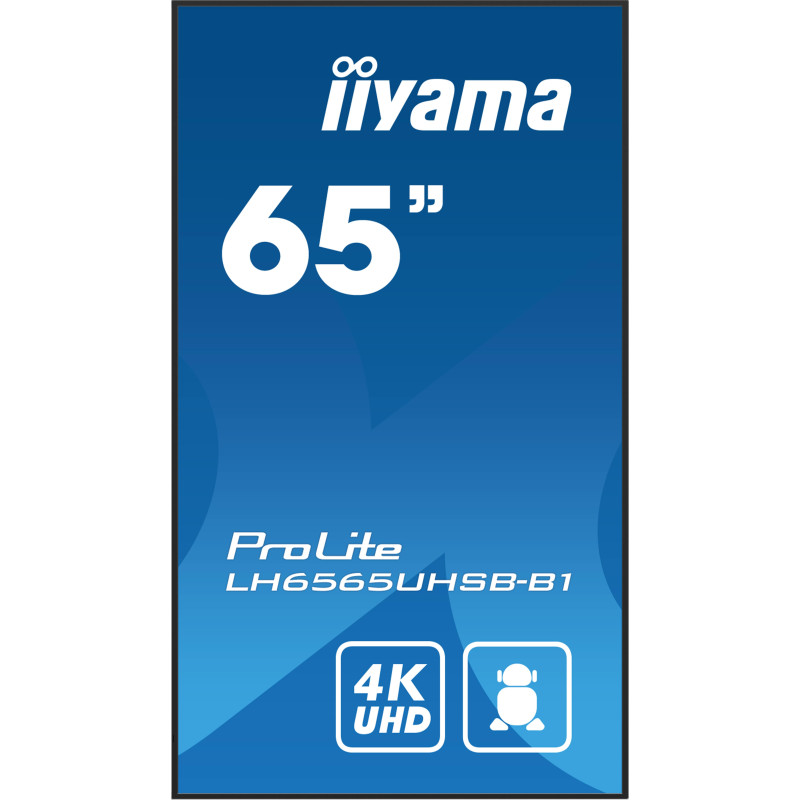 65" iiyama LH6565UHSB-B1: IPS, 4K UHD, Android, 24/7