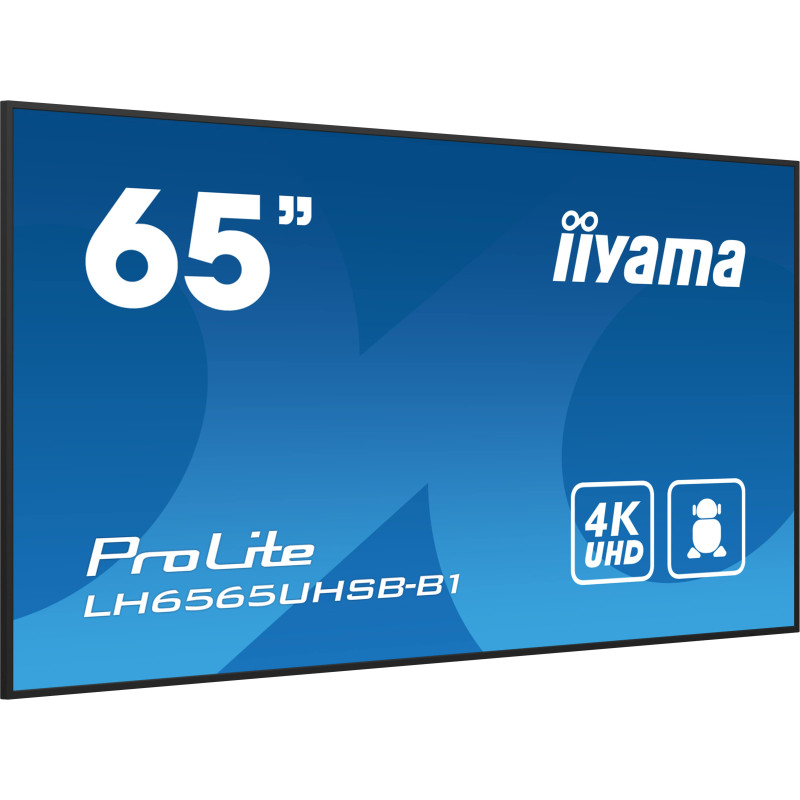 65" iiyama LH6565UHSB-B1: IPS, 4K UHD, Android, 24/7