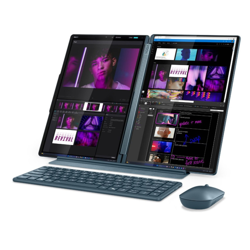 Lenovo Yoga Book 9/14IAH10/U7-255H/14"/2880x1800/T/32GB/1TB/Intel int/W11H/Tidal Teal/3R