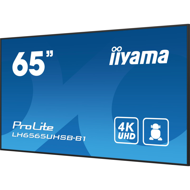 65" iiyama LH6565UHSB-B1: IPS, 4K UHD, Android, 24/7