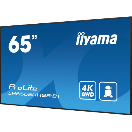 65" iiyama LH6565UHSB-B1: IPS, 4K UHD, Android, 24/7