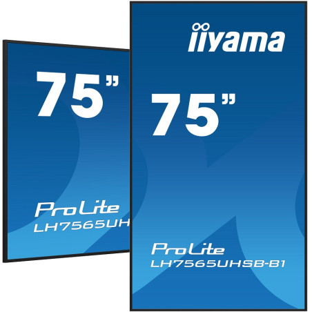 75" iiyama LH7565UHSB-B1: IPS, 4K UHD, Android, 24/7