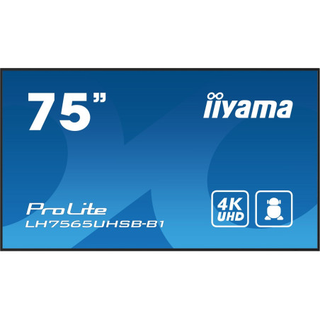 75" iiyama LH7565UHSB-B1: IPS, 4K UHD, Android, 24/7