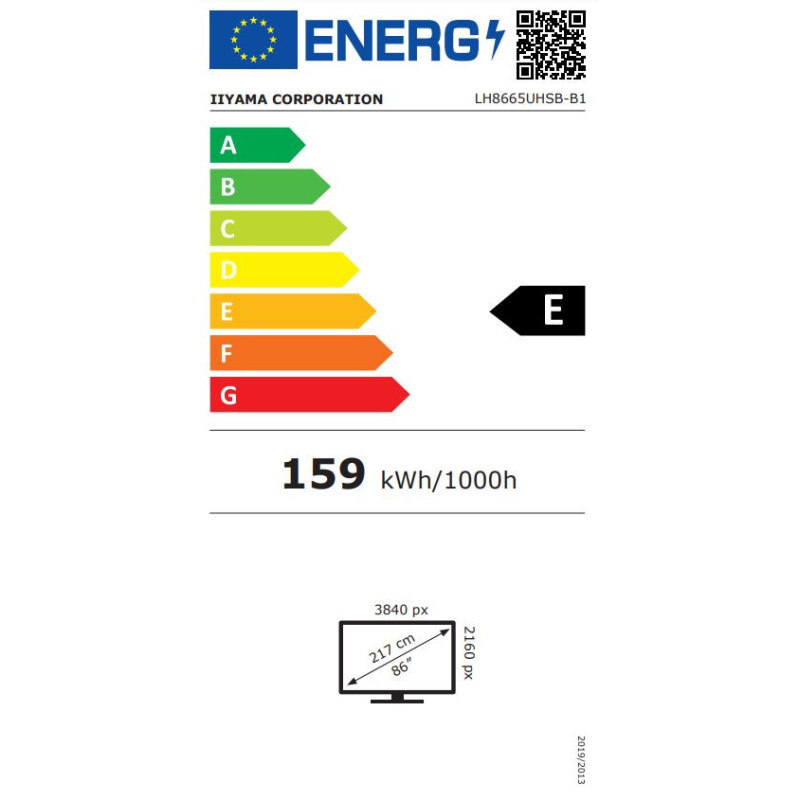 86" iiyama LH8665UHSB-B1: IPS, 4K UHD, Android, 24/7