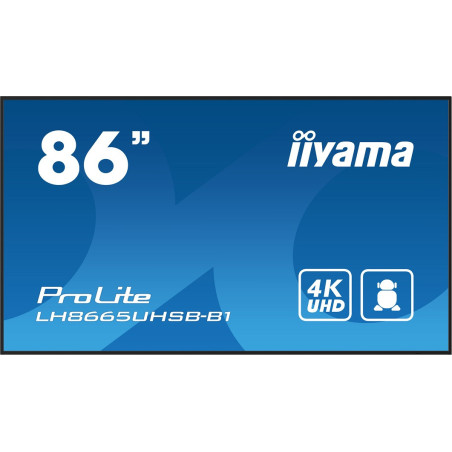 86" iiyama LH8665UHSB-B1: IPS, 4K UHD, Android, 24/7