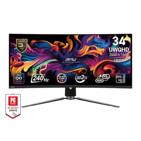 MSI MPG/341CQPX/34,2"/QD-OLED/wQHD/240Hz/0,03ms/Čierna/3R
