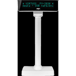 VFD zák.displej FV-2030W 2x20, 9mm, USB, biely