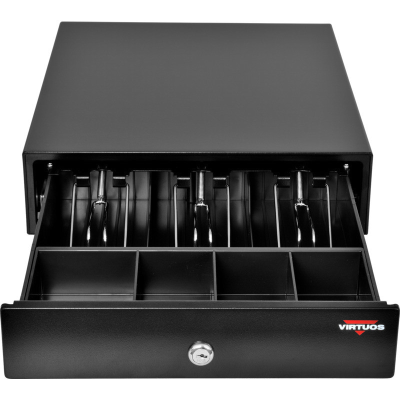 Pokladničná zásuvka mikro EK-300C - s káblom, zakladač 3/4, 9-24V, čierna