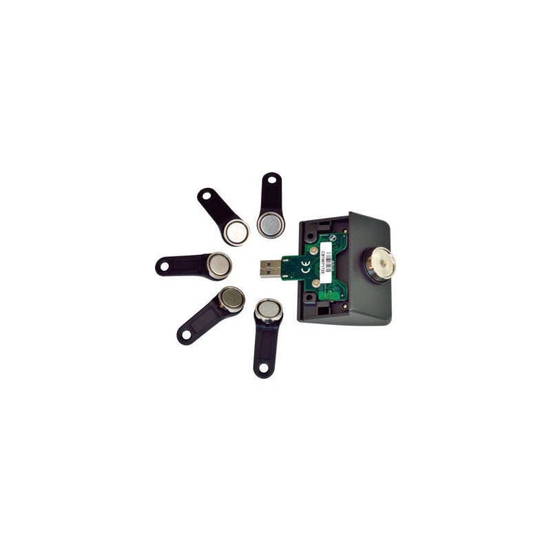 Čítačka iButtonov pre XPOS + 5 kľúčov, USB (emulácia RS232), šedá