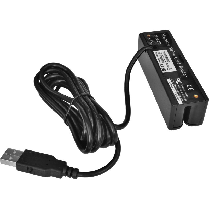 Trojstopová čítačka magnetických kariet MSR-100A, USB-COM, čierna