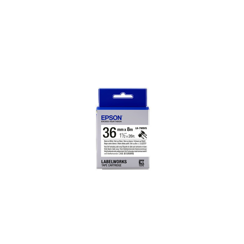 Epson Label Cartridge LK-7WBVS čierna na bielom cable tape, 36mm