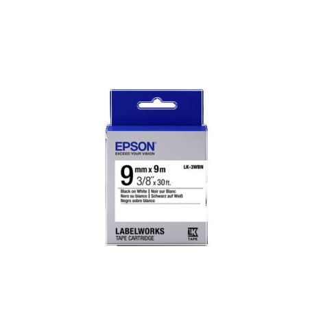Epson Label Cartridge Standard LK-3WBN Standard Black/White 9mm (9m)