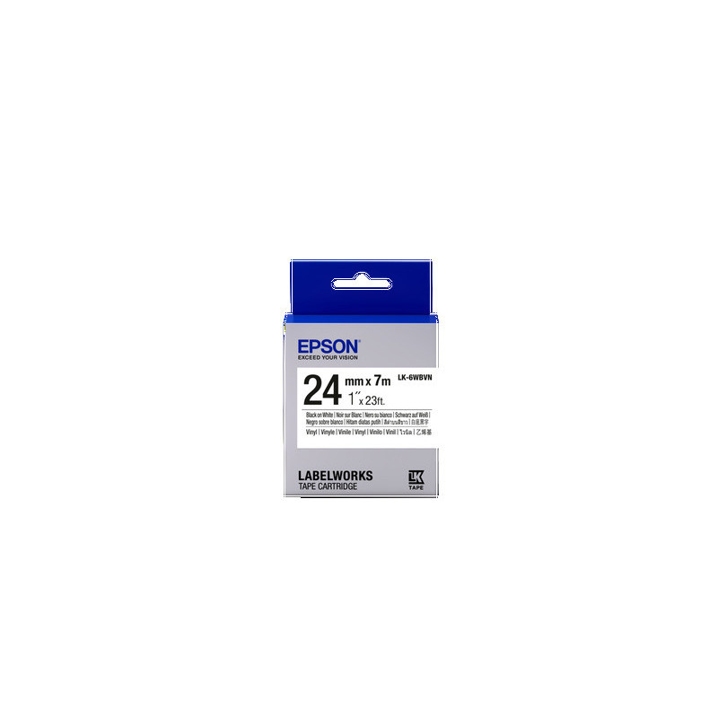 Epson Tape Cartridge LK-6WBVN Vinyl, Black/White 24 mm / 7m