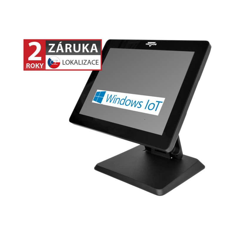 VIRTUOS BPOS BP-1588, 15" LCD LED, 400 cd/m2, J6412, 8 GB RAM, 256 GB SSD, Win11 IoT, kapacitný, čierny