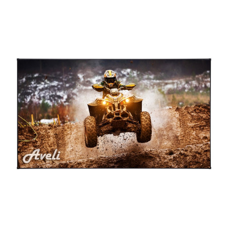 Plátno AVELI PREMIUM, pevný rám, black, 221x124 (16:9) 100"