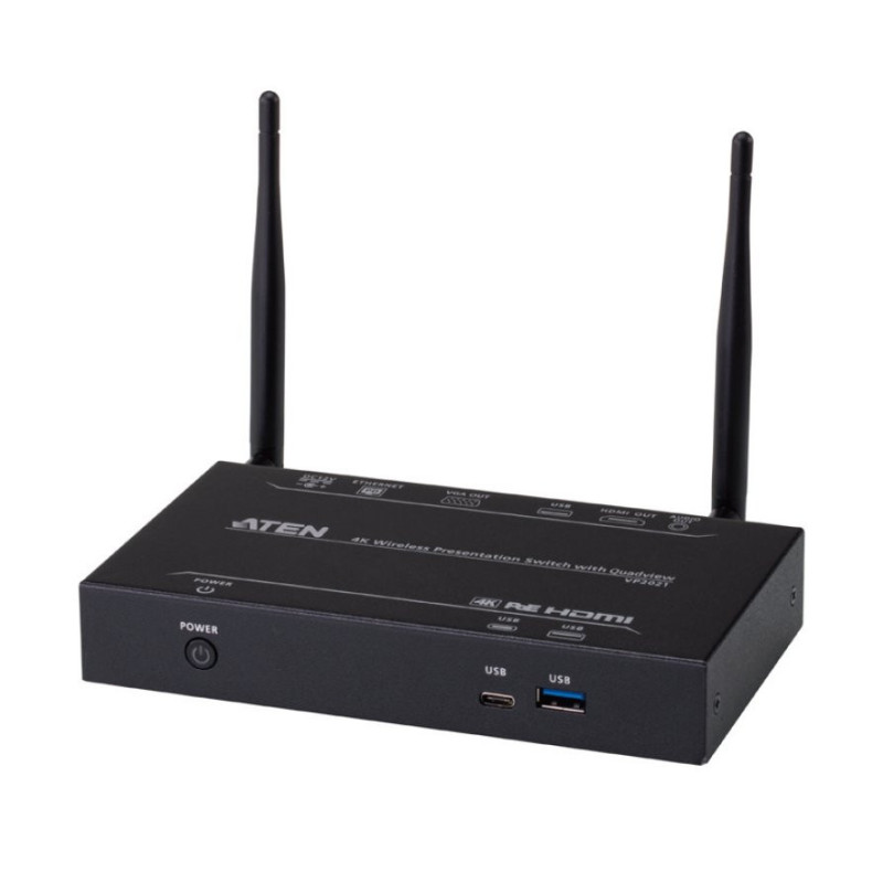 ATEN 4K Bezdrôtový prezentačný prepínač, QuadView