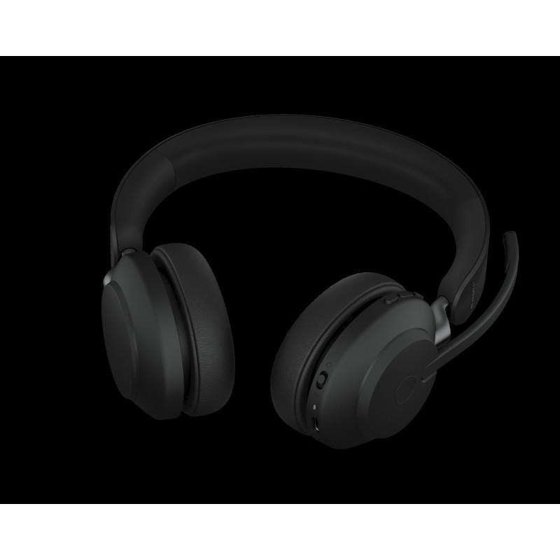 Jabra Evolve2 65/Stereo/USB-C/BT/Bezdrať/Stand/Čierna