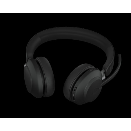 Jabra Evolve2 65/Stereo/USB-C/BT/Bezdrať/Stand/Čierna