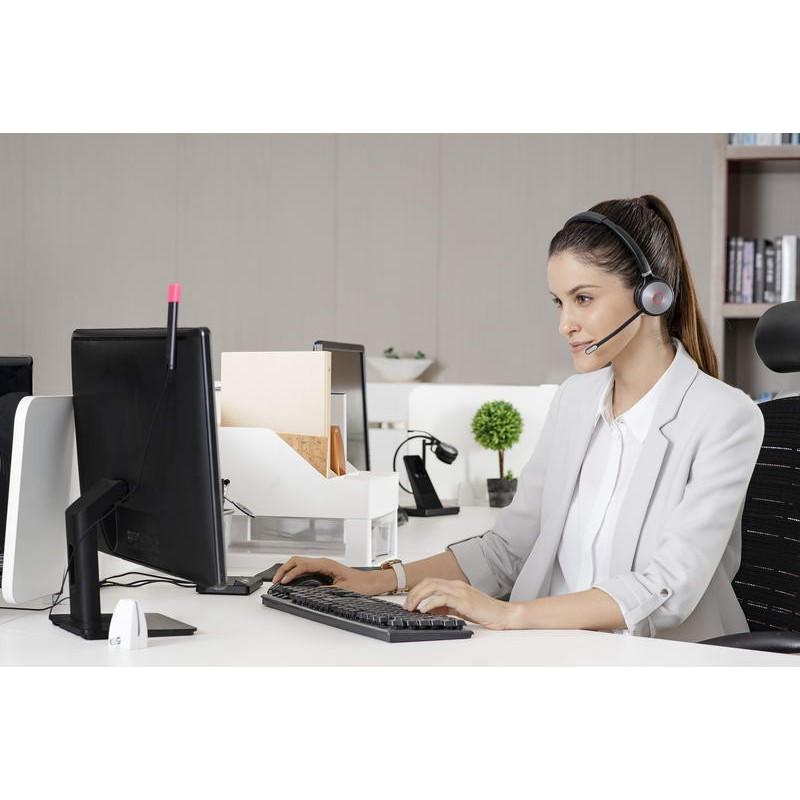 Yealink WH62 Dual DECT základňa s náhlavnou súpravou na obe uši pre Teams