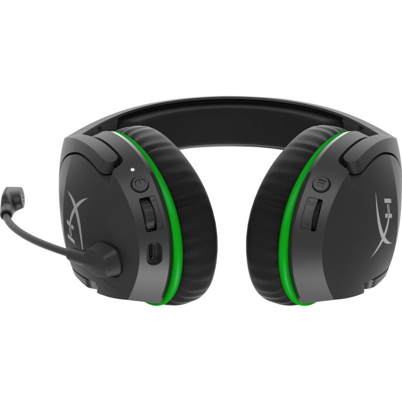 HyperX CloudX Stinger Core/Stereo/ANC/BT/Bezdrať/Šedá-zelená