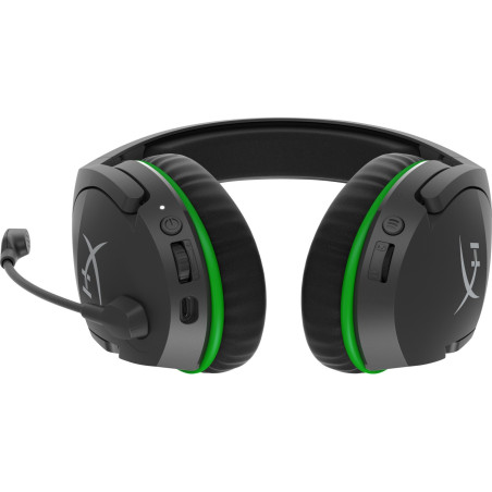 HyperX CloudX Stinger Core/Stereo/ANC/BT/Bezdrať/Šedá-zelená
