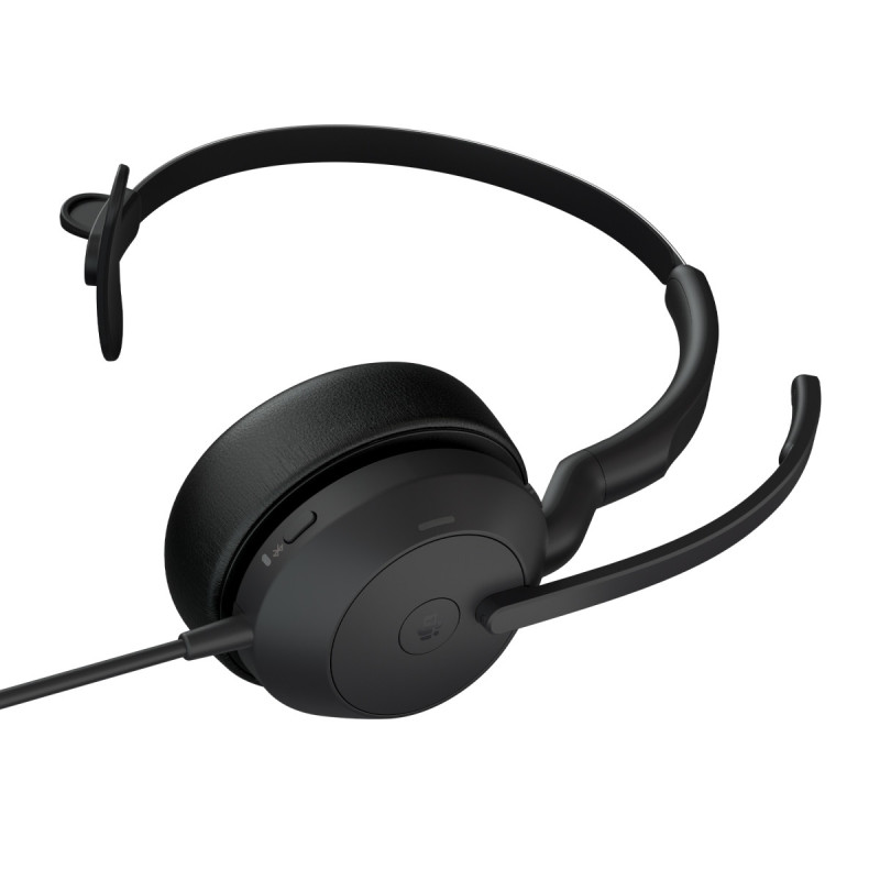 Jabra Evolve2 50/Mono/ANC/USB/Drôt/BT/Bezdrôt/MS/Čierna