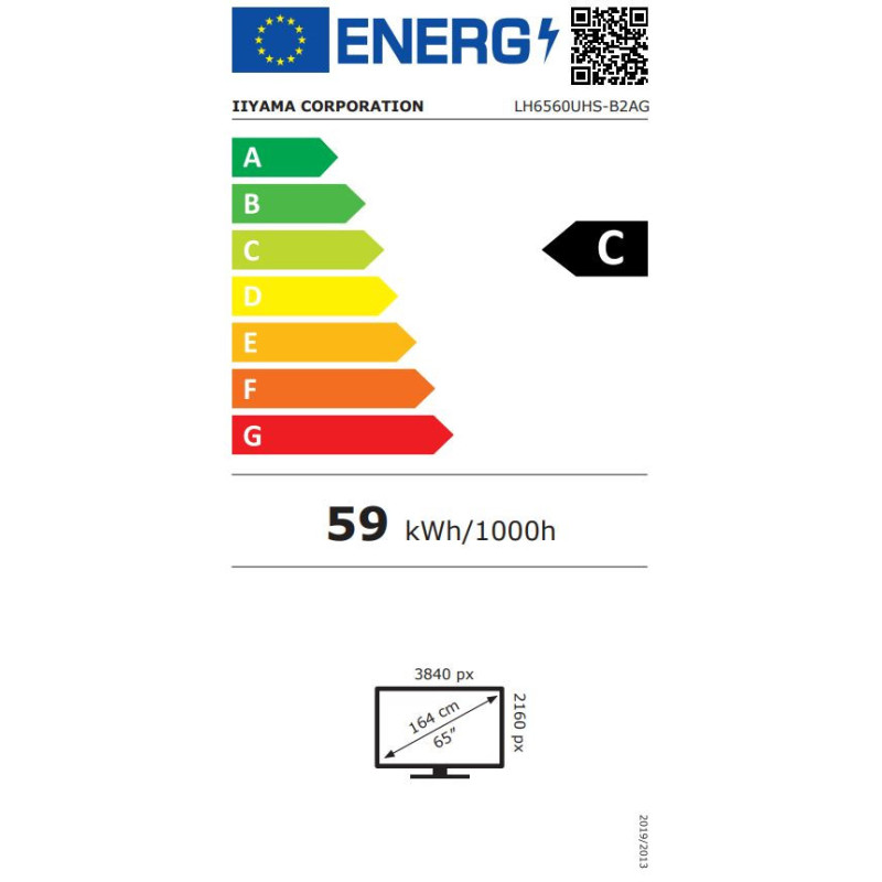 65" iiyama LH6560UHS-B2AG:VA,4K UHD,Android,24/7