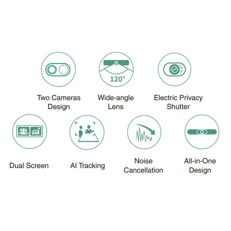 Yealink A30-020 All-in-one MeetingBar, 2x kamera, Dot. CTP18, Au. framing, Sp. tracking, Noise proof