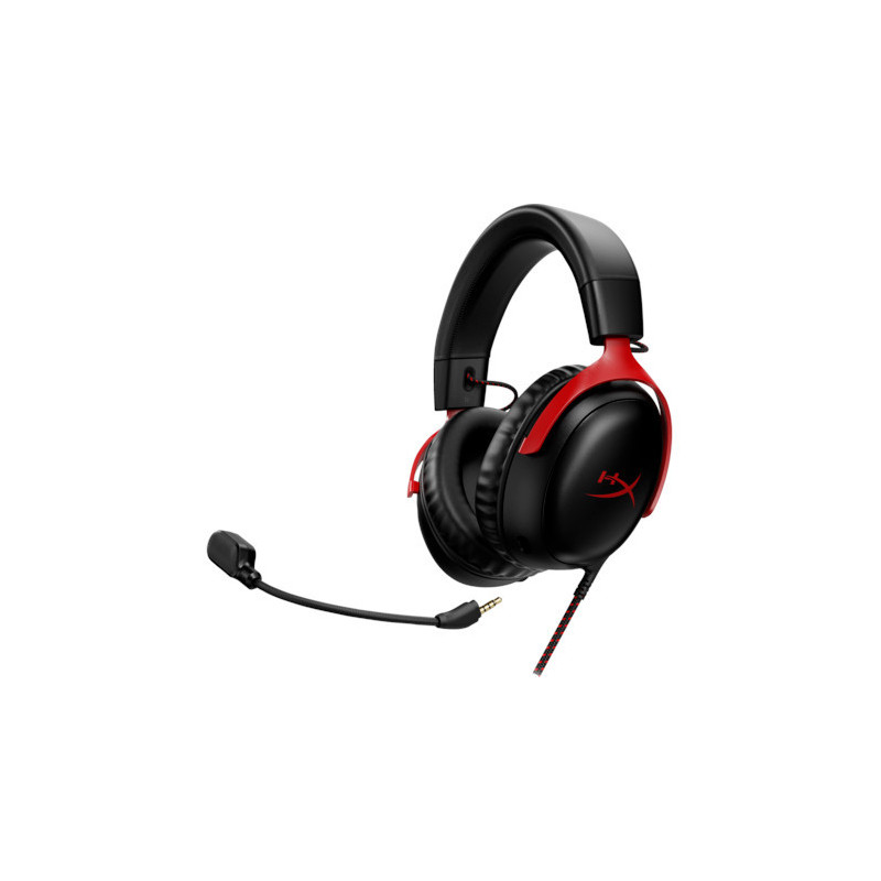 HP HyperX Cloud III/ANC/Jack/Drôt/Čierna-červená