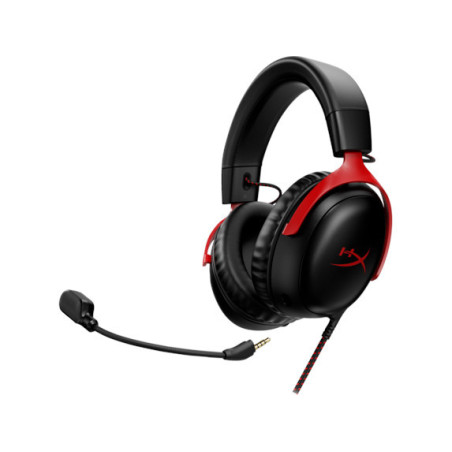 HP HyperX Cloud III/ANC/Jack/Drôt/Čierna-červená