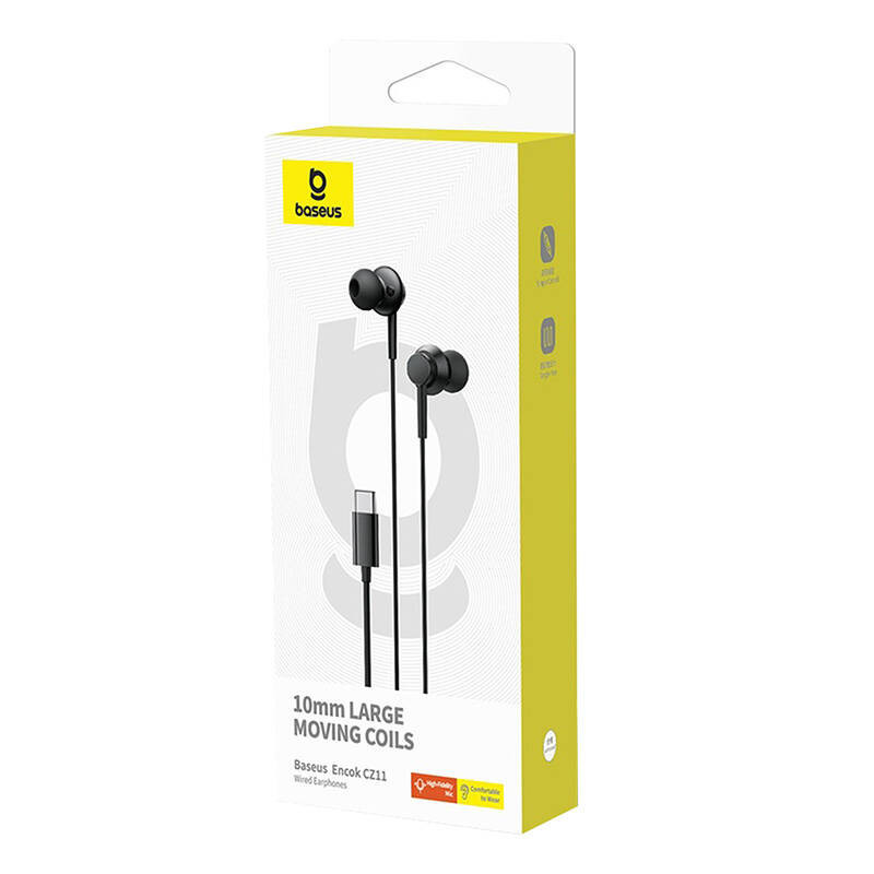 Baseus Encok CZ11/USB-C/Drôt/Čierna