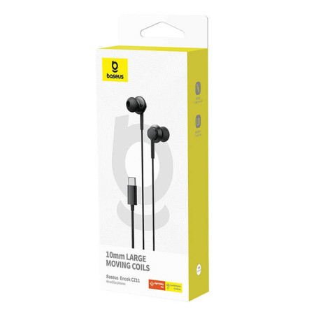 Baseus Encok CZ11/USB-C/Drôt/Čierna