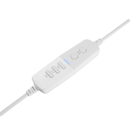 Herné slúchadlá s mikrofónom Genesis NEON 764/7.1/USB/Drôt/Stand/Biela