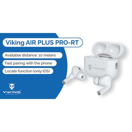 Bezdrôtové Bluetooth slúchadlá Viking AIR PLUS/ANC/BT/Bezdrôt/Biela