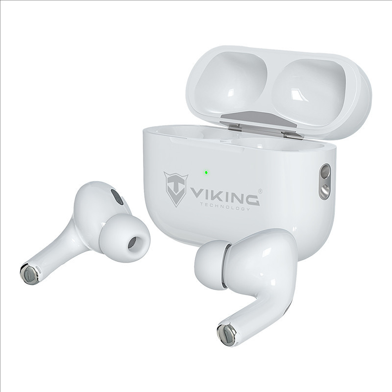 Bezdrôtové Bluetooth slúchadlá Viking AIR PLUS/ANC/BT/Bezdrôt/Biela