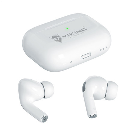 Bezdrôtové Bluetooth slúchadlá Viking AIR PLUS/ANC/BT/Bezdrôt/Biela