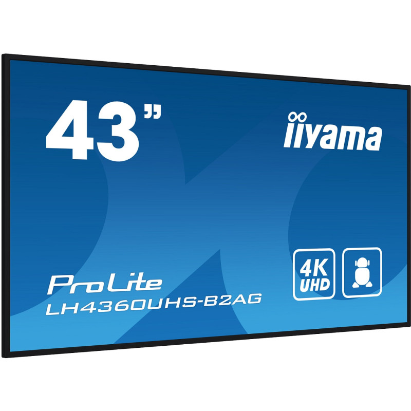 43" iiyamaLH4360UHS-B2AG:VA,4K UHD,Android,24/7