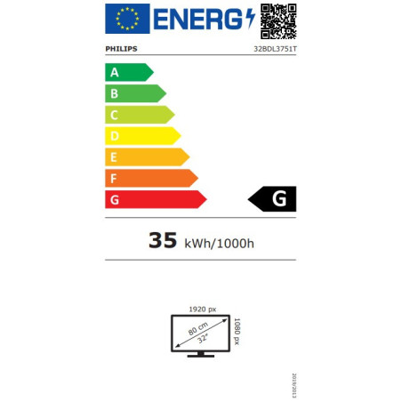 32" D- LED Philips 32BDL3751T-FHD, 350c, PCap, 24/7