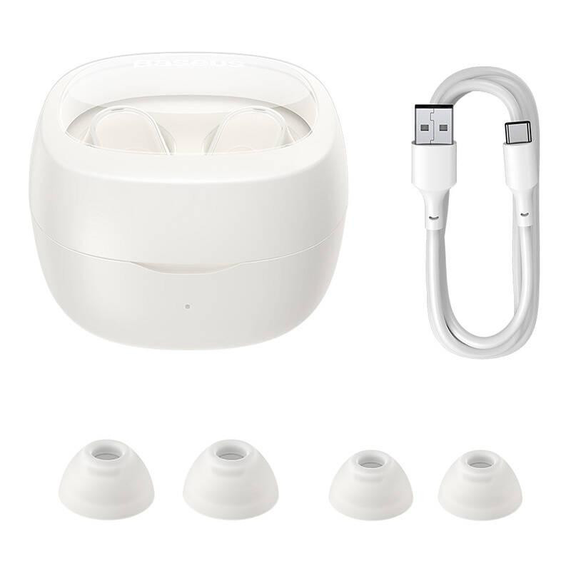 Baseus Bluetooth slúchadlá Bowie WM02 biela