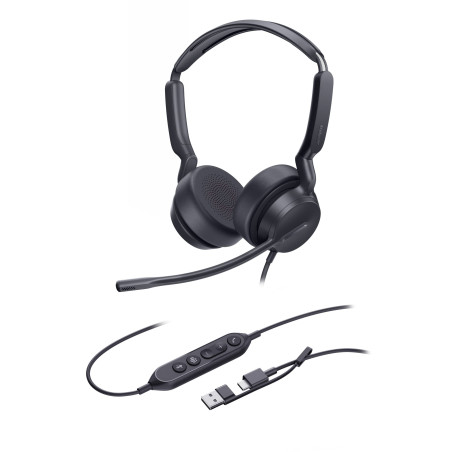Yealink UH42 Dual UC USB-C/A, drôtová náhlavná