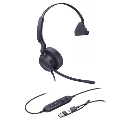 Yealink UH42 Mono UC USB-C/A, náhlavná súprava