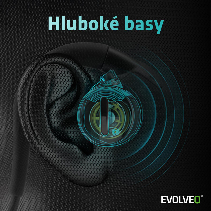 EVOLVEO BonePro, bezdrôtové slúchadlá na lícne