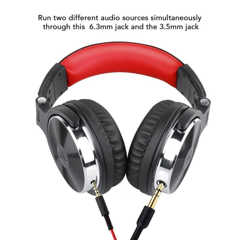 OneOdio Pro-10 DJ/Jack/Červená