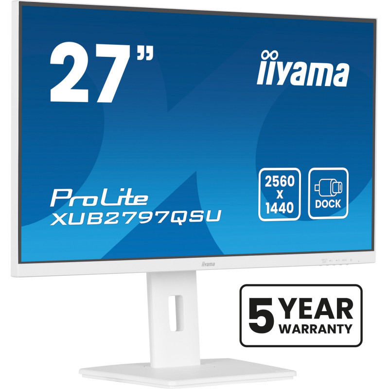 iiyama ProLite/XUB2797QSU-W2/27"/IPS/QHD/100Hz/1ms/White/5R