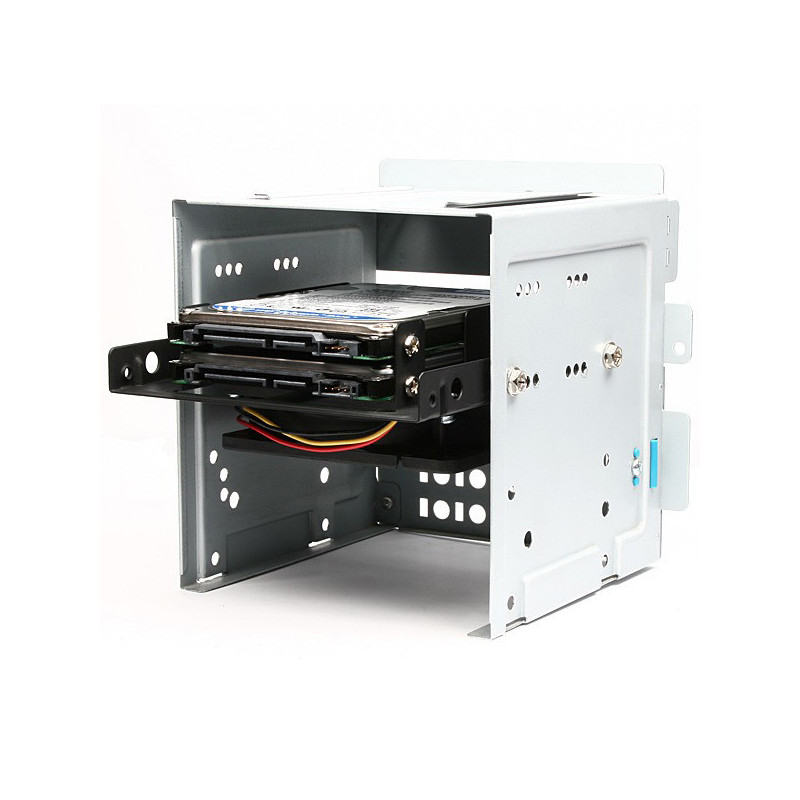 AXAGON RHD-225, kovový rámček pre 2x 2.5" HDD/SSD do 3.5" pozície, montáž ventilátora